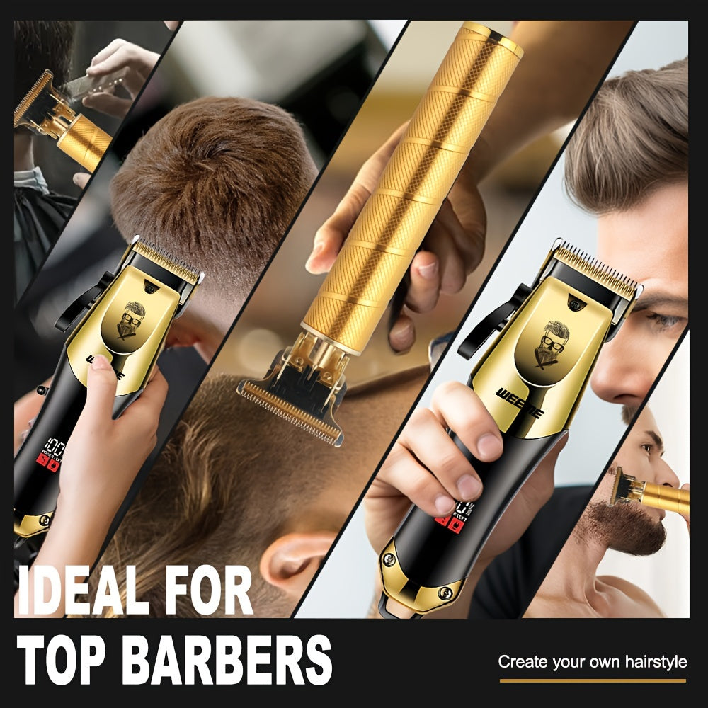 Golden Hair Cutting Three-Piece Set, Men'S Grooming Kit